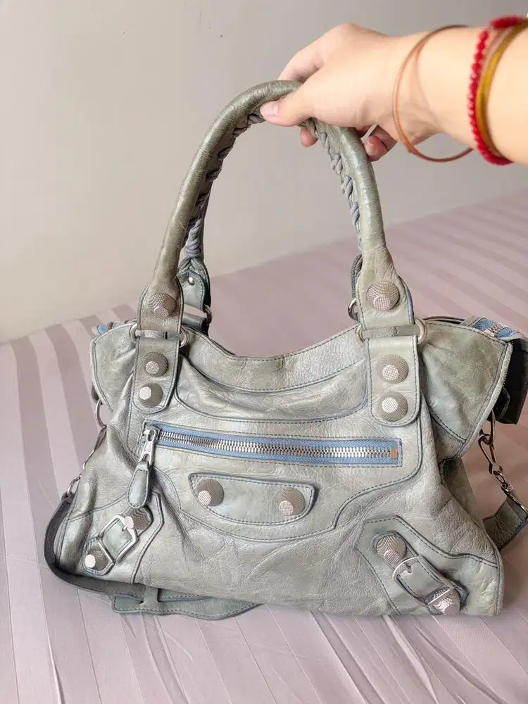 Preloved Tas Balenciaga City Bag Size 37 Sage