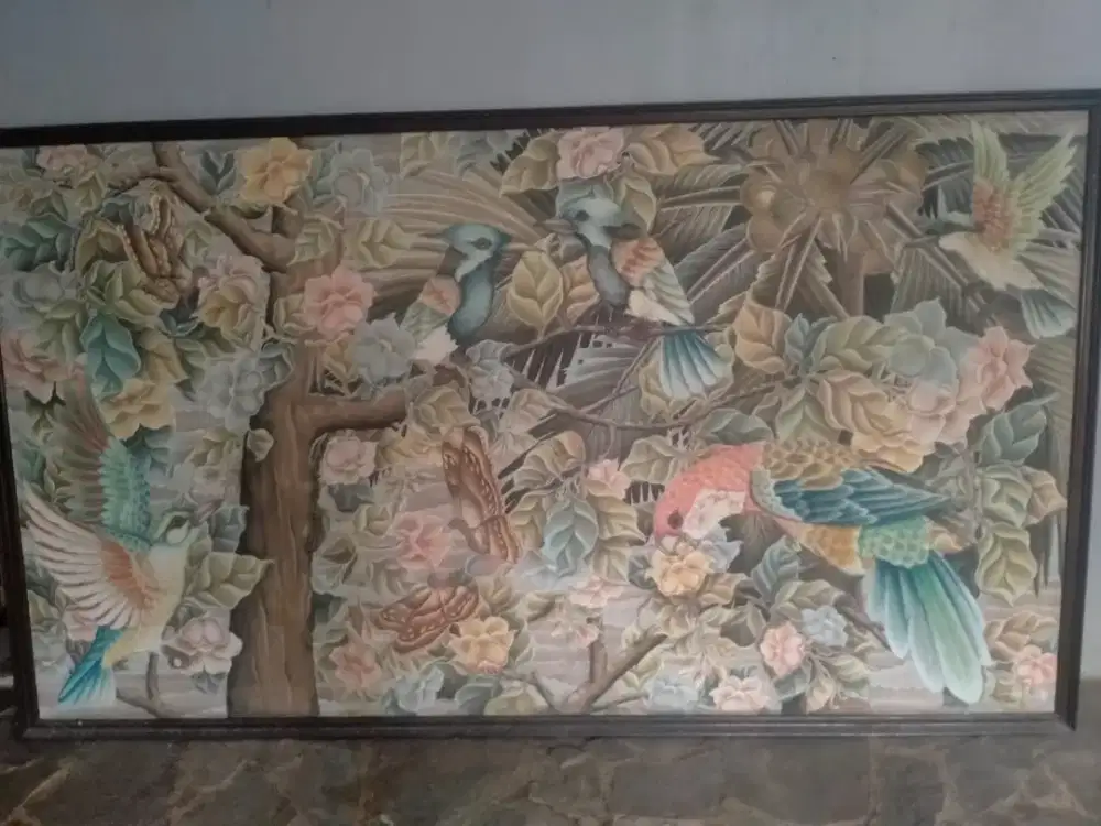 Lukisan Karya Widia ukuran besar(panjang 2,5m x Lebar 1,5meter)