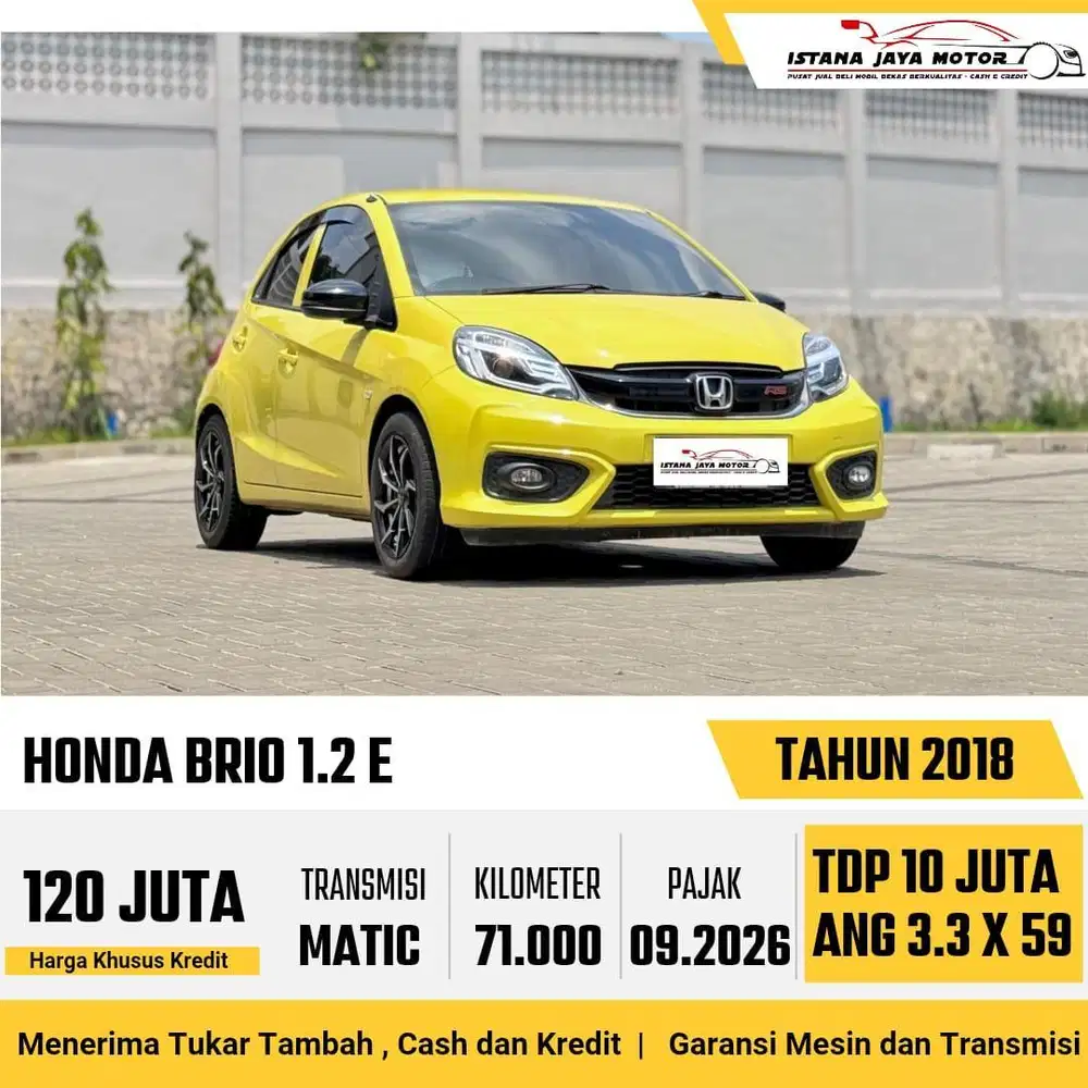 [RARE ITEM] Honda Brio 1.2 E Automatic 2018 Upgrade Model RS
