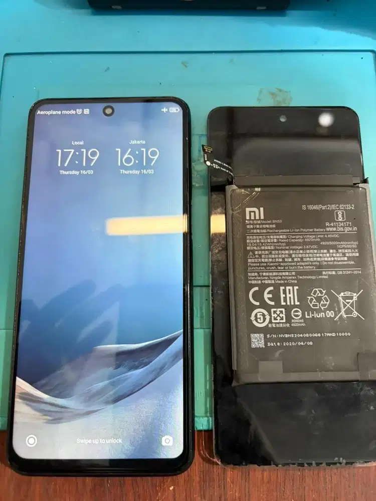 Ganti baterai dan lcd xioami note 9 pro bergaransi