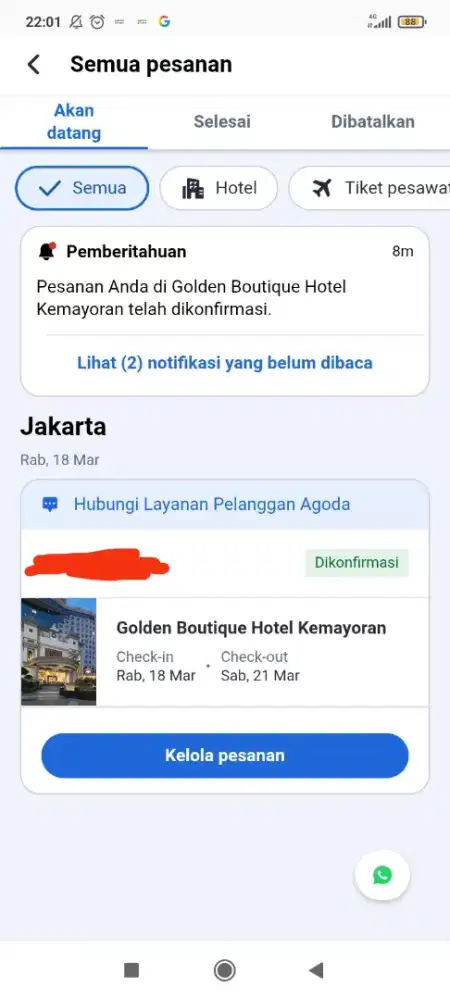 Sewa hotel kemayoran