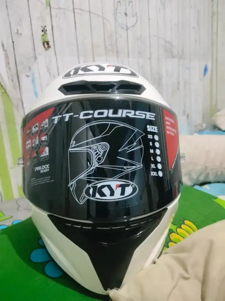 VISOR ORI KYT TTC DARK SMOKE