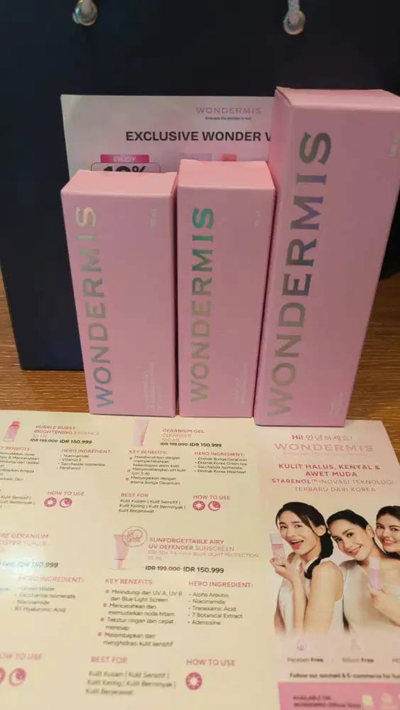 Exclusive Wondermis skincare