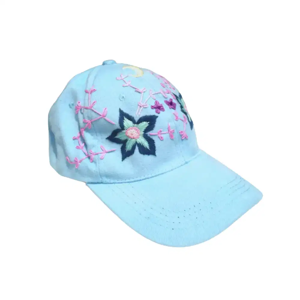 Topi Sulam Embroidery Handmade | Blue Sky
