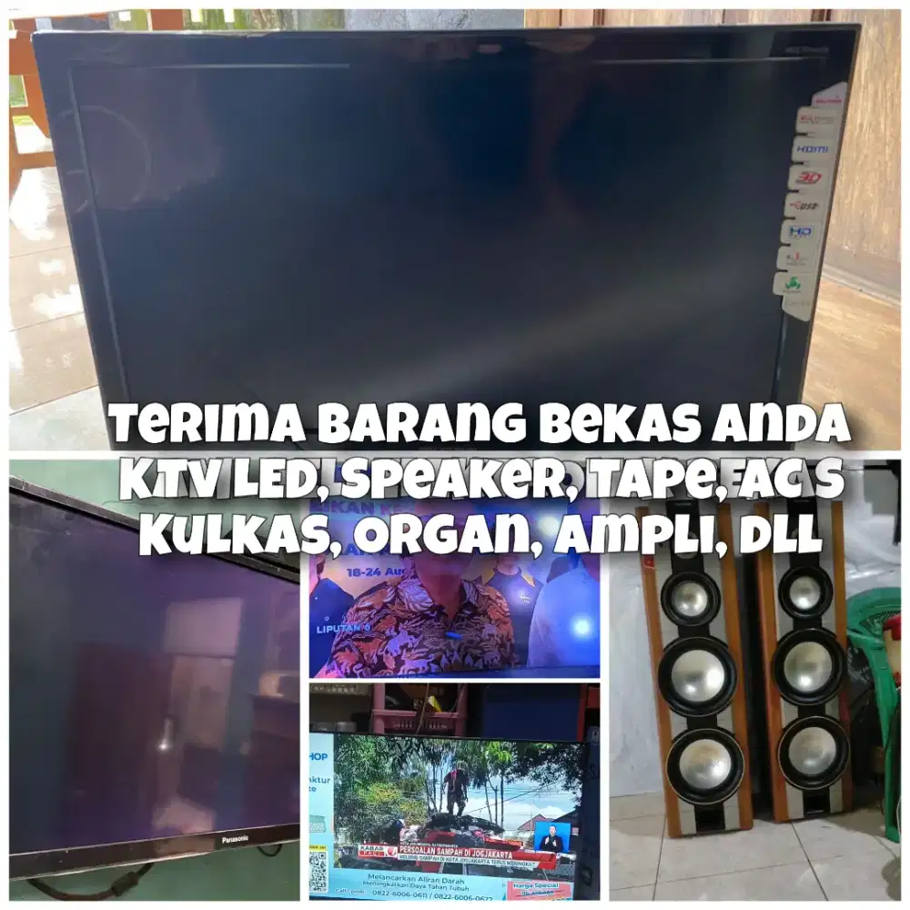 Terima Tampung TV LED, Lcd, Speaker, Tape sekon dan elektronik anda