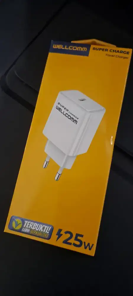 Wellcomm Super Charger 25 Watt - Kabel Charger HP Tipe C to C
