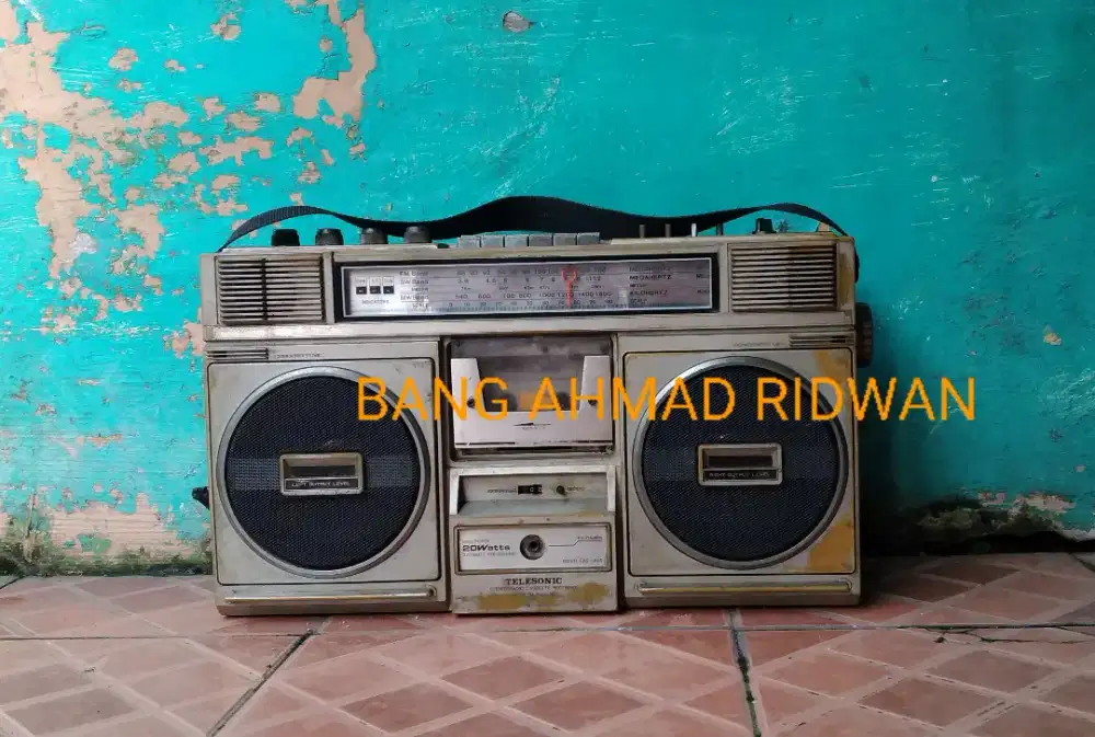 FM AM radio tape kaset pita antik jadul kuno klasik TELESONIC boombox