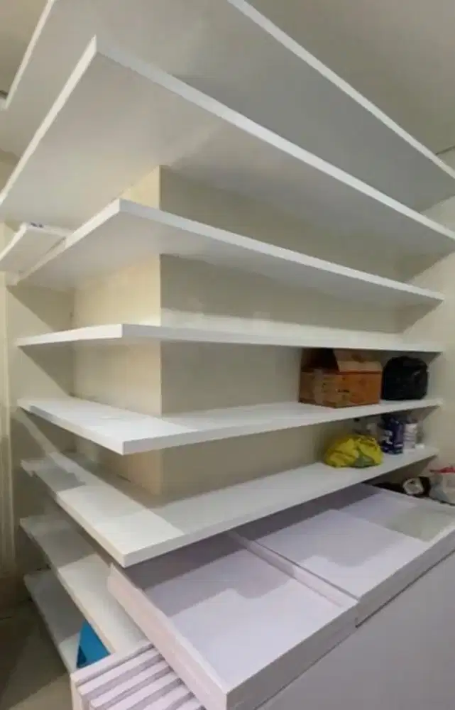 Rak Ambalan putih kuat kokoh tebal