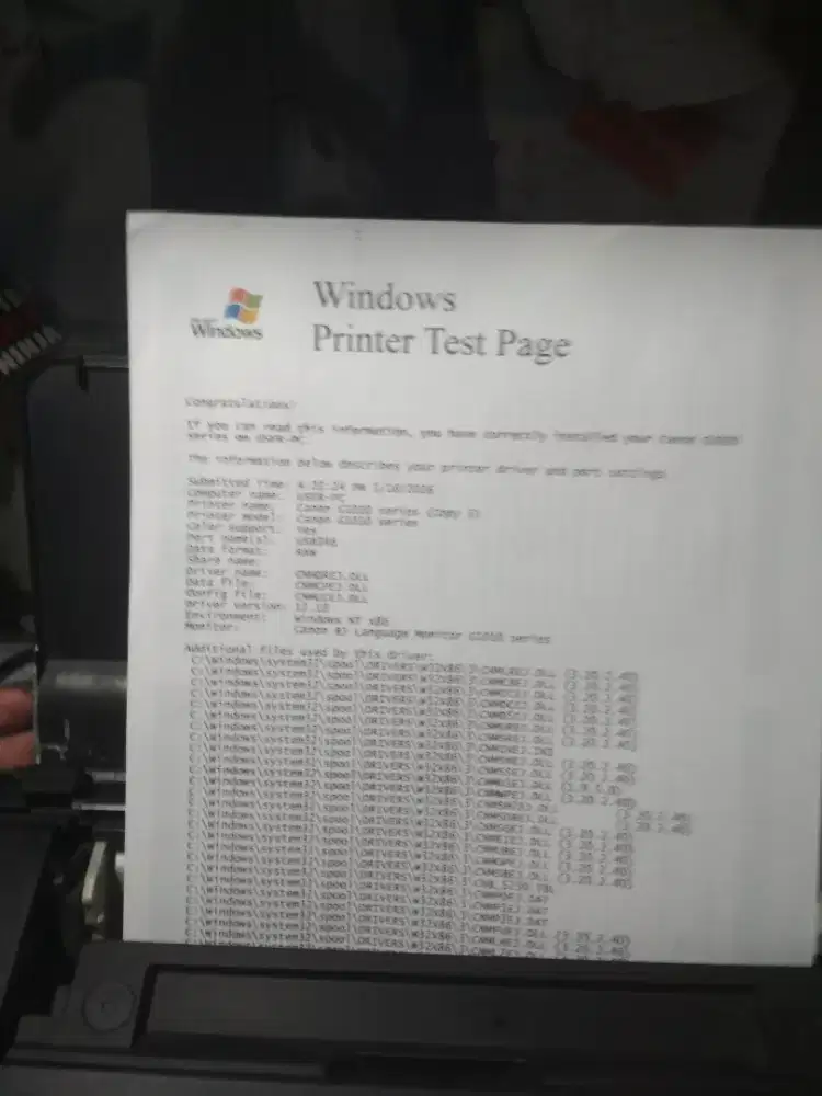 Prin warna dgn G 1010 sdh infus pabrik