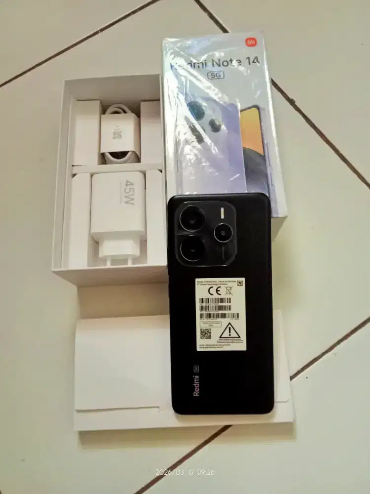 Xiaomi Redmi Note 14 5G RAM 8/256 mulus seperti baru fulset ORI