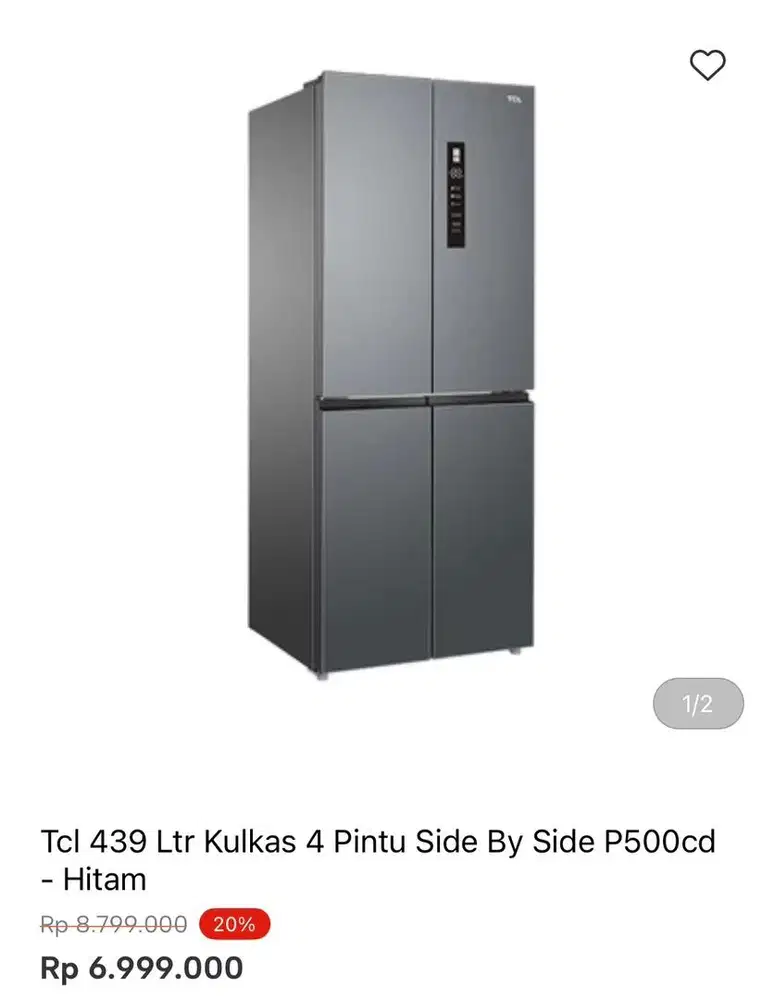 KULKAS TCL MULTIDOOR 439liter