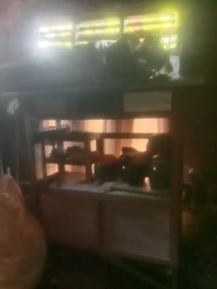 Gerobak bubur ayam kayu jati