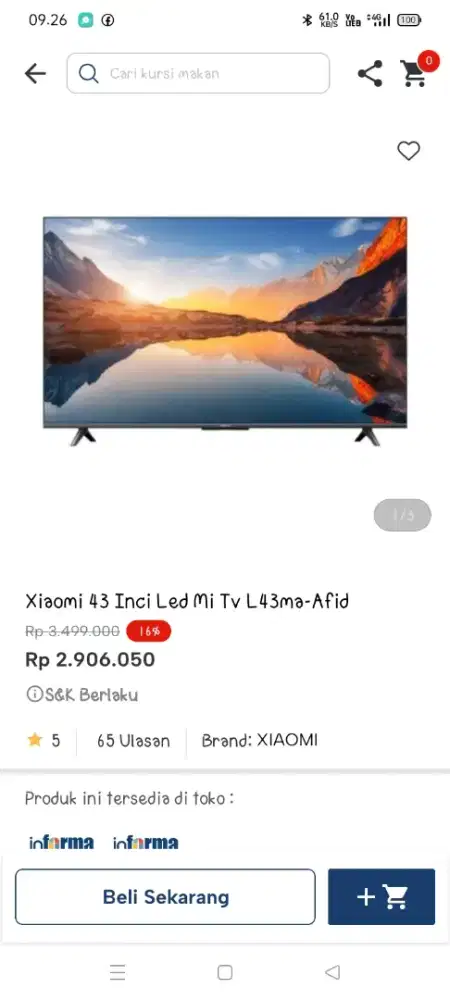 Promo TV 43 xiaomi