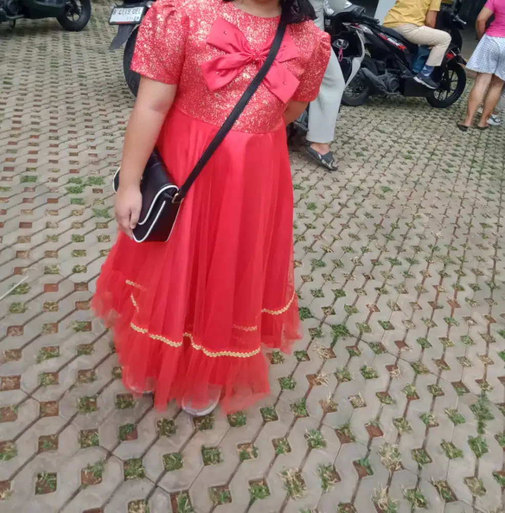 dress merah merk princesa