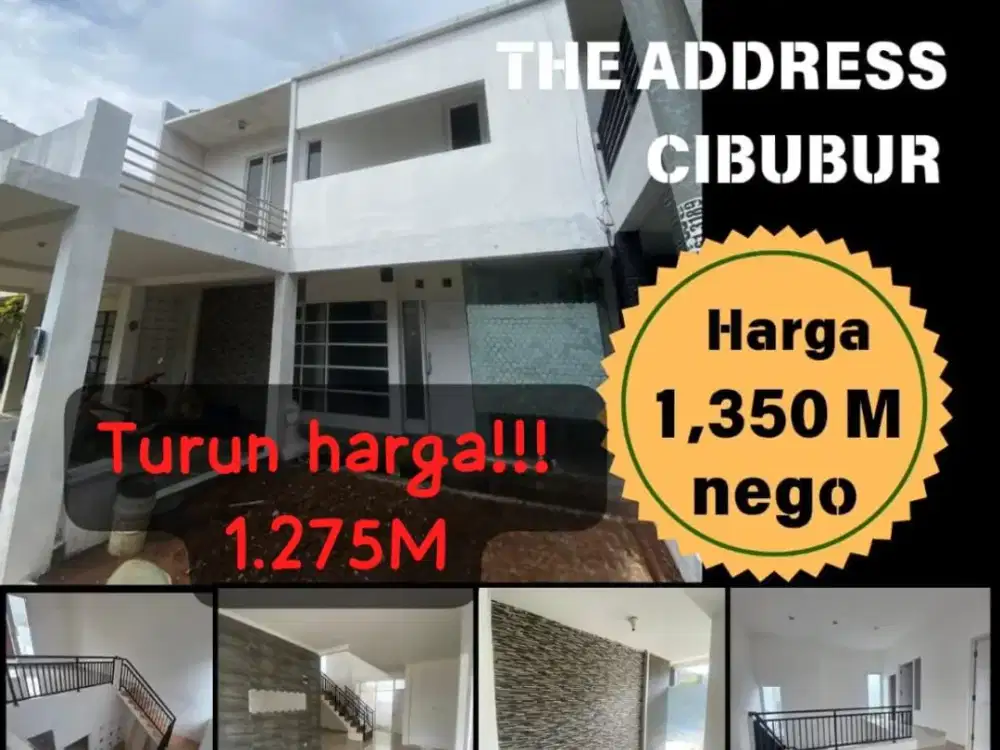TURUN HARGA, RUMAH TANAH LUAS DI THE ADDRESS CIBUBUR