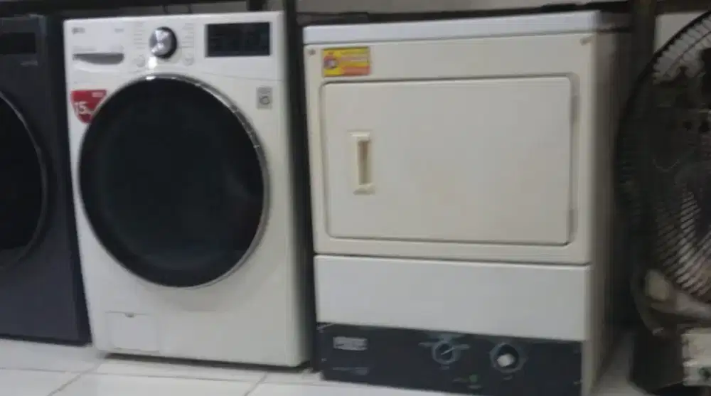 Drayer merk maytag dn mesin cuci LG kap 15 kg