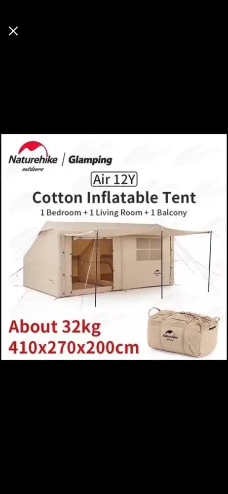 TENDA GLAMPING NATUREHIKE 12Y CAMPING