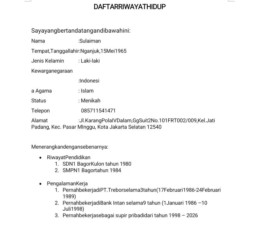 mencari pekerjaan sebagai supir