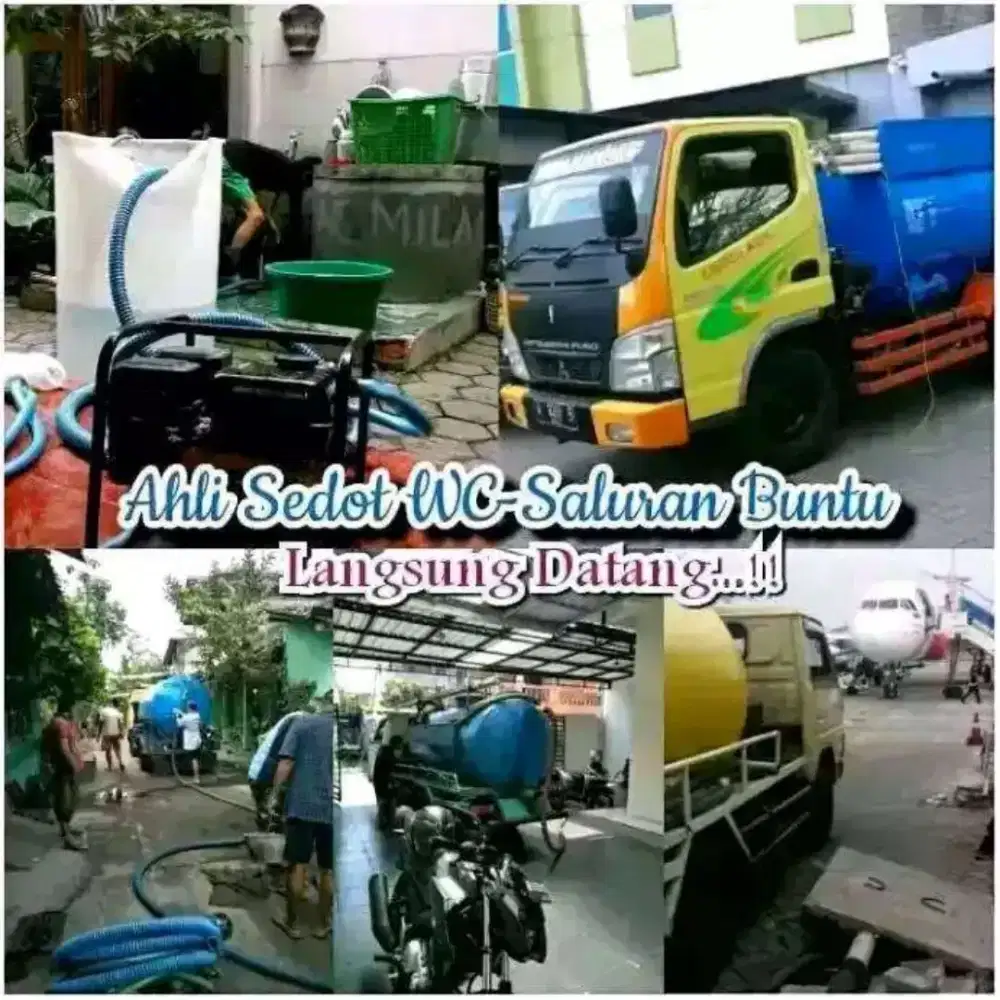 Sedot WC tinja saluran mampet sumur bor gali suntik service pompa air