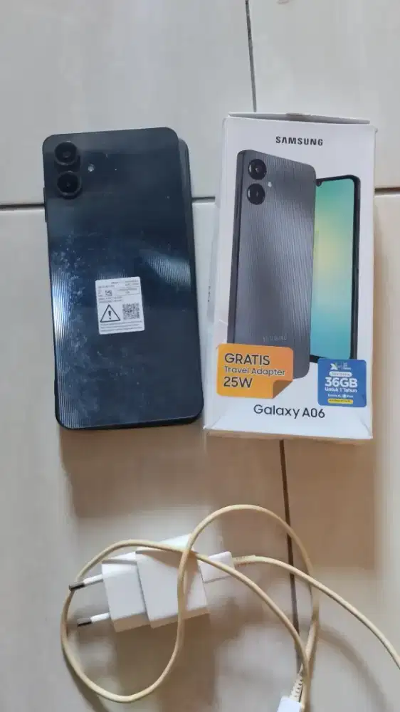 JUAL SAMSUNG A06 6/128 NO MINUS FULL SET