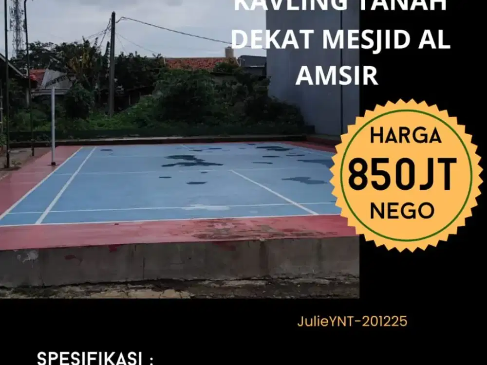 DIJUAL KAVLING TANAH DI DEKAT MESJID AL AMSIR