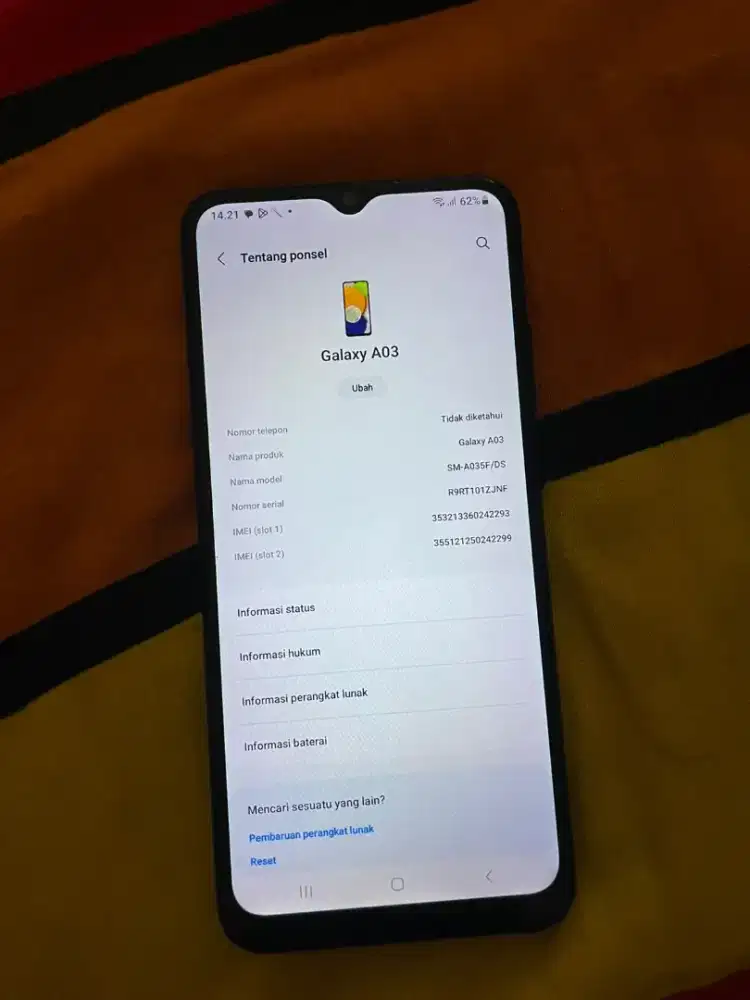 Samsung a03 ram 3/64