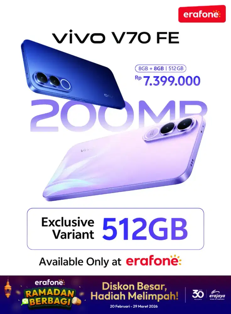 Vivo V70 FE 512 kredit bunga 0%