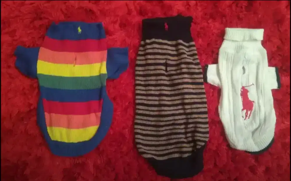 BAJU CASUAL ANJING KUCING POLO RALP LAUREN 3 PCS (NEW ORIGINAL)