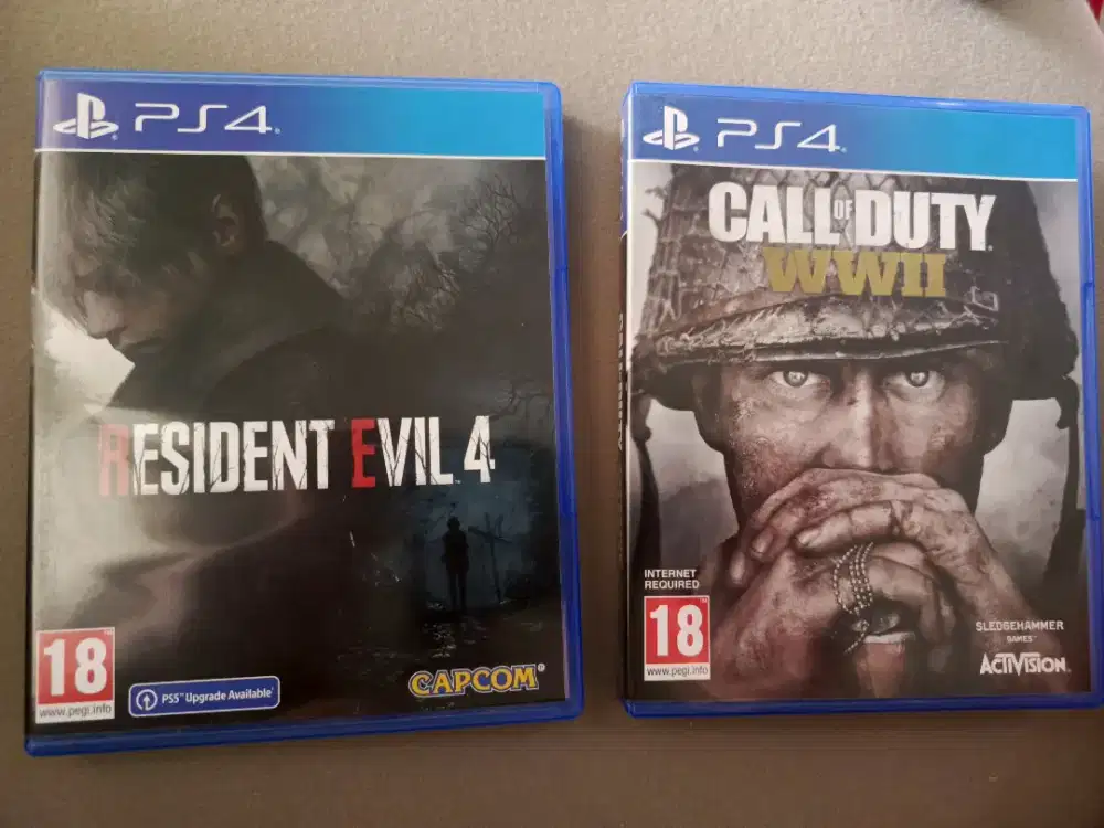 CD PS4 Original Call of Duty WWII dan Resident evil 4