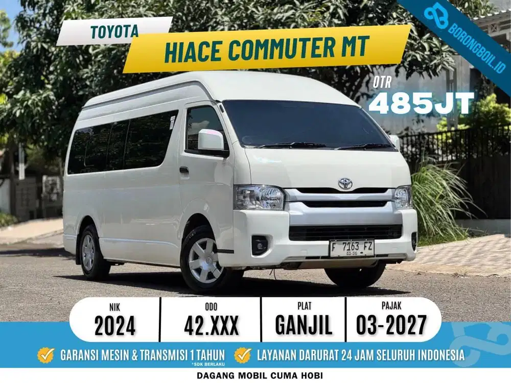 TOYOTA HIACE COMMUTER MANUAL 2024 PUTIH ISTIMEWA LIKE NEW ISTIMEWA