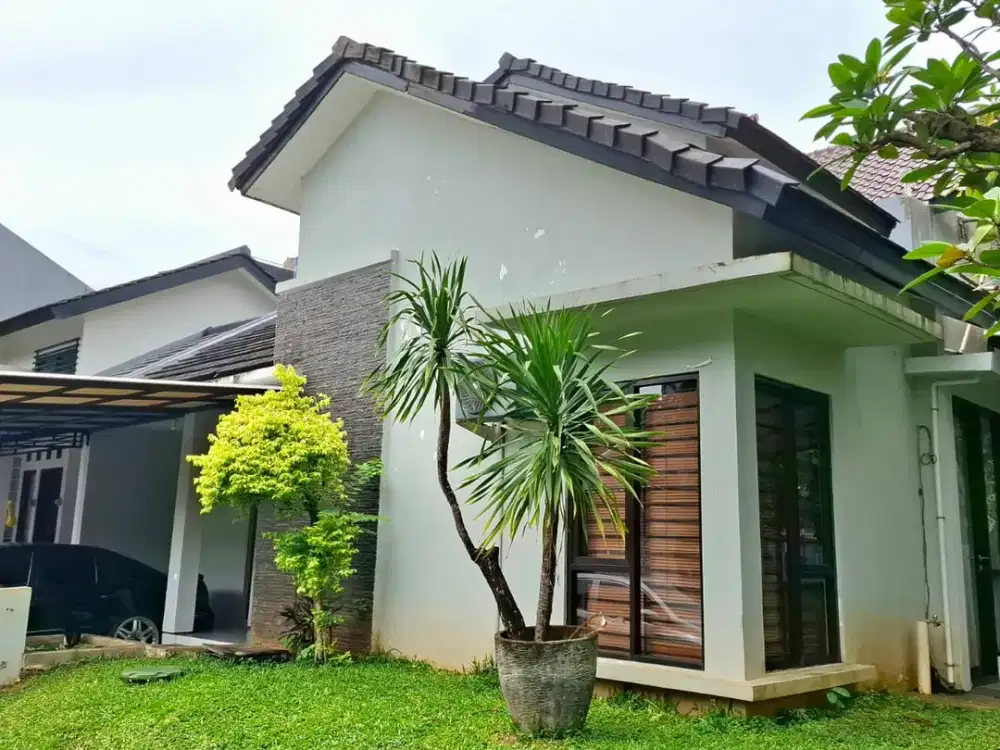 Rumah Sudut Hoek 1 lantai Cluster Adora Bintaro Jaya Sektor 9 Tangerang Lingkungan tenang, nyaman, aman dan asri