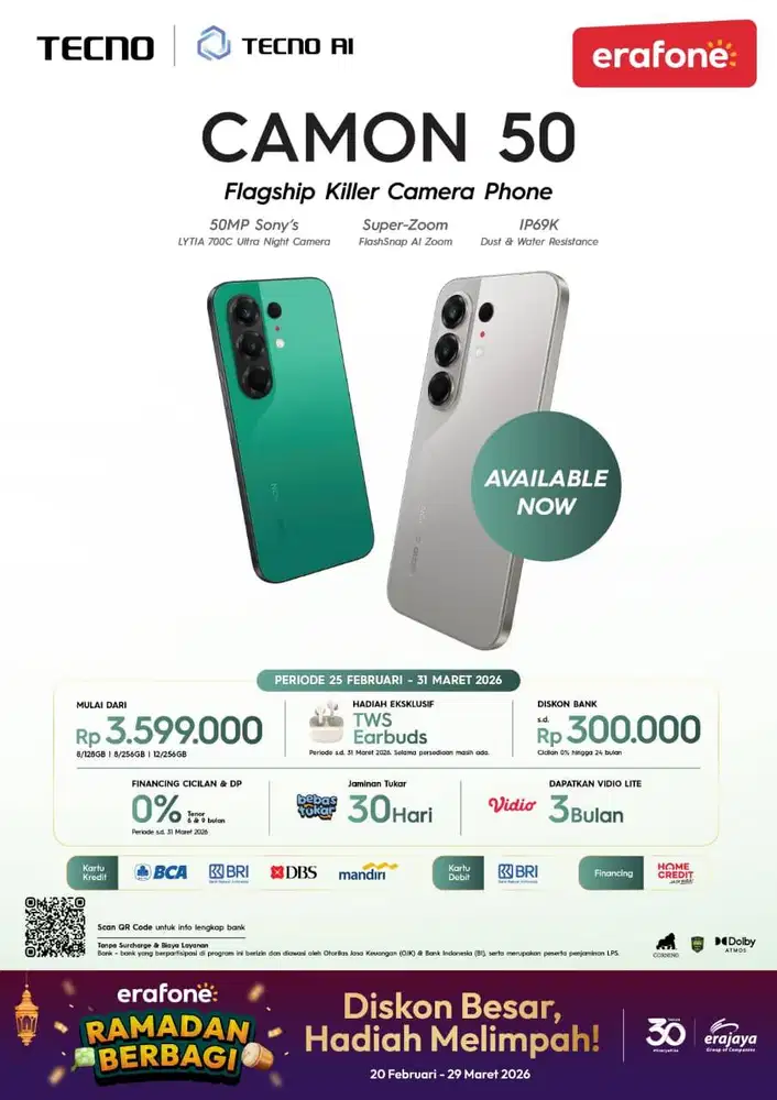 Tecno camon 50 seri baru
