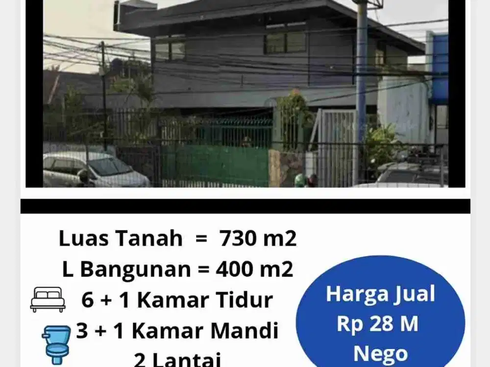 Rumah Tanjung Duren Jakarta Barat Lokasi Strategis Bisa untuk Kantor