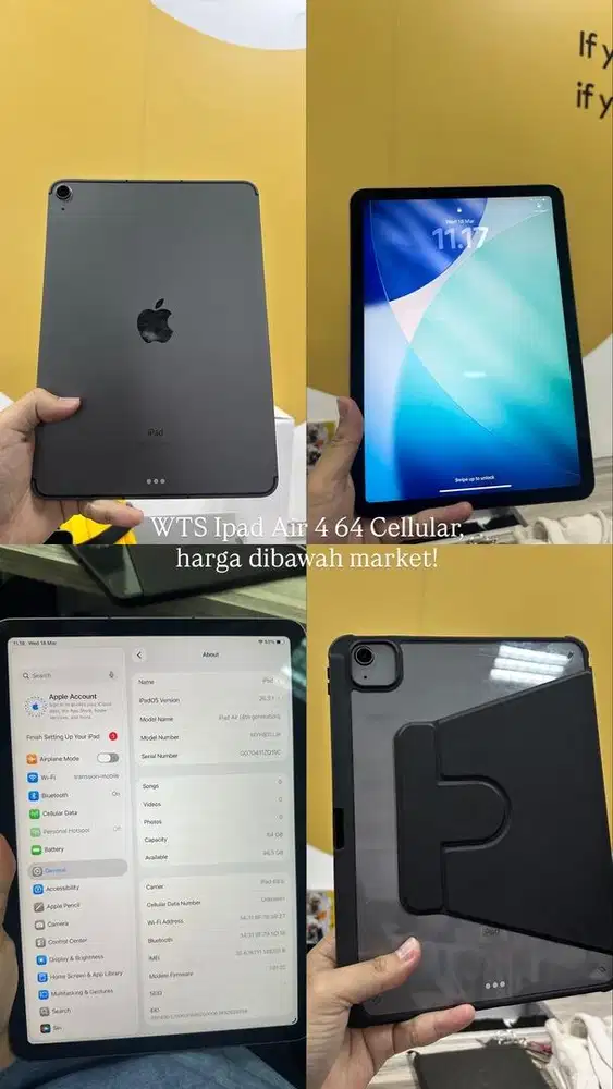 Ipad Air 4 64 GB Grey Cellular