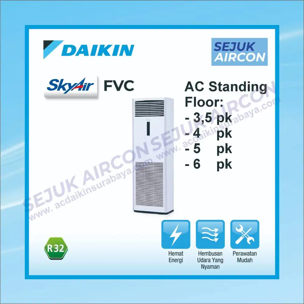DAIKIN AC STANDING Floor Non-Inverter FVC125AY 5 PK