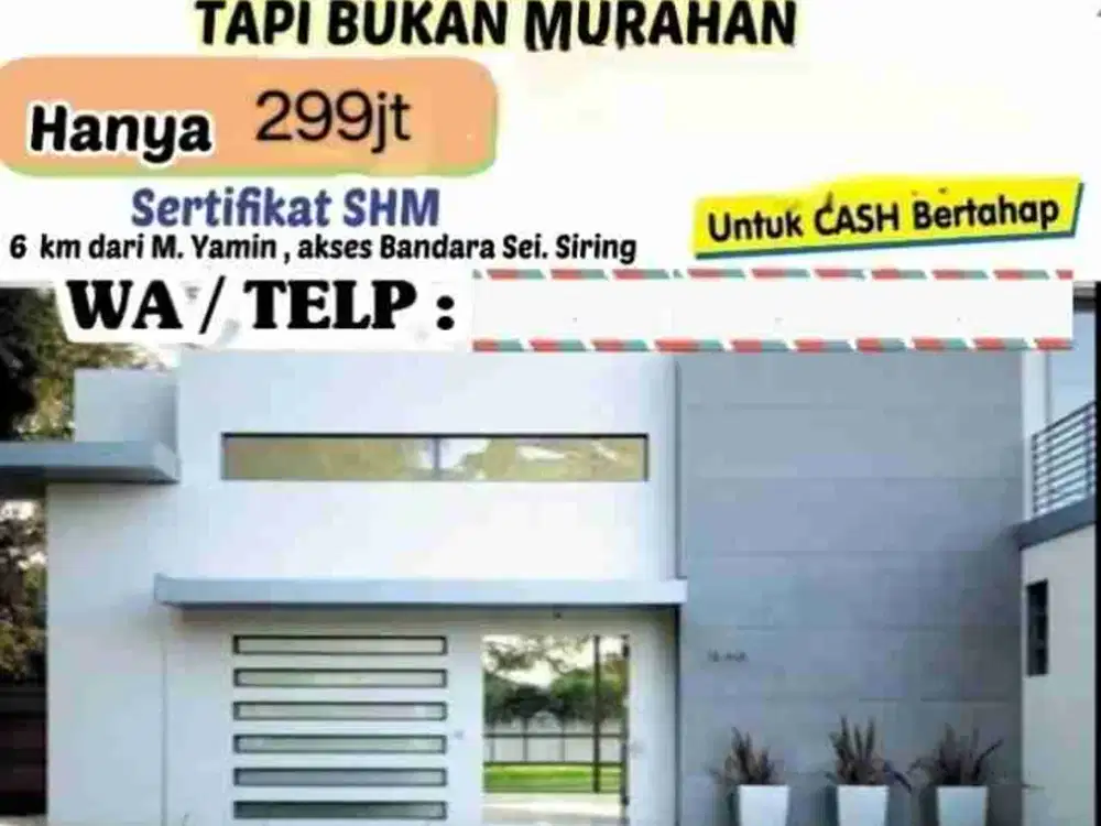 RUMAH MURAH , BUKAN MURAHAN LOKASI SEMPAJA BATU BESAUNG. SHM