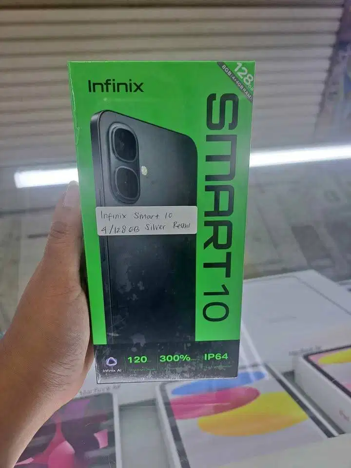 Infinix Smart 10 4/128GB Silver New Garansi Resmi
