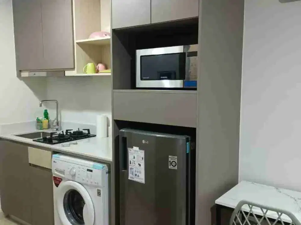 Disewakan murah apartemen gold coast PIK tipe studio full furnish view cakep