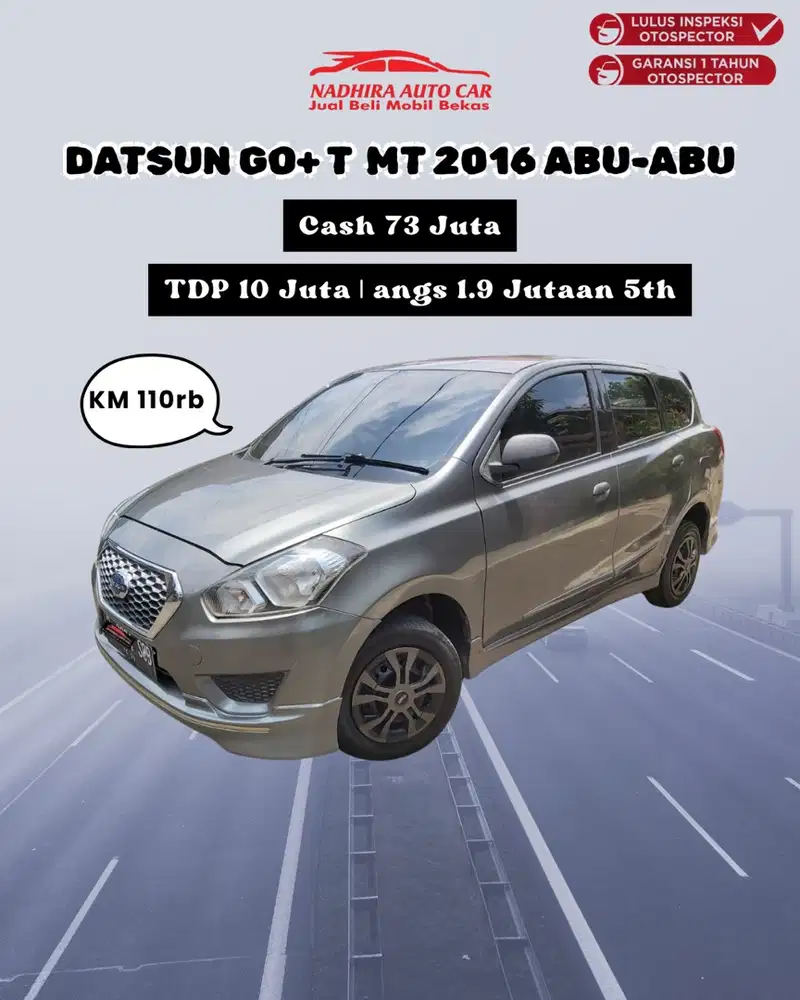 Datsun GO+ T Active/Style MT 2016 Abu-abu