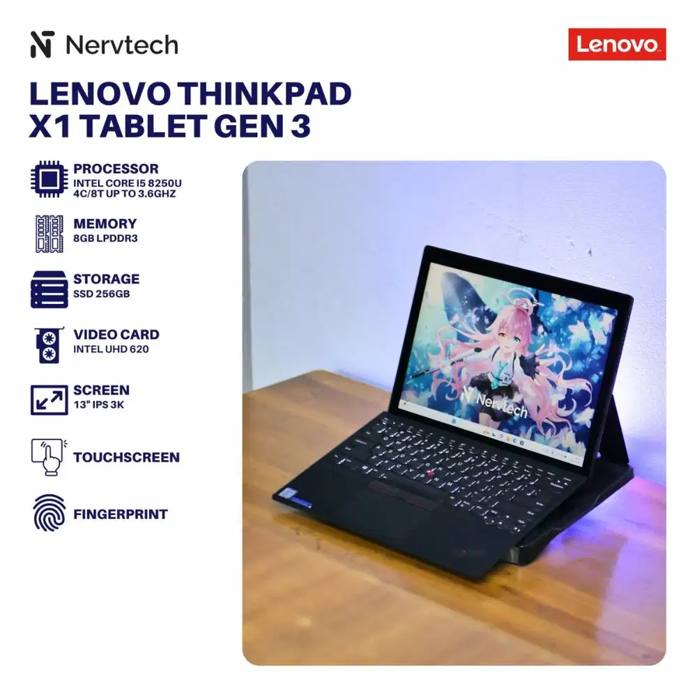 Lenovo ThinkPad X1 Tablet Gen 3 Core i5 Gen 8 8GB/256GB 3K Touch FP
