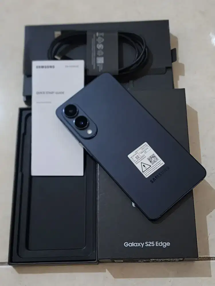Samsung S25 Edge 5G 12/512Gb, warna Jet blackSEIN, kondisi 100% Mulus