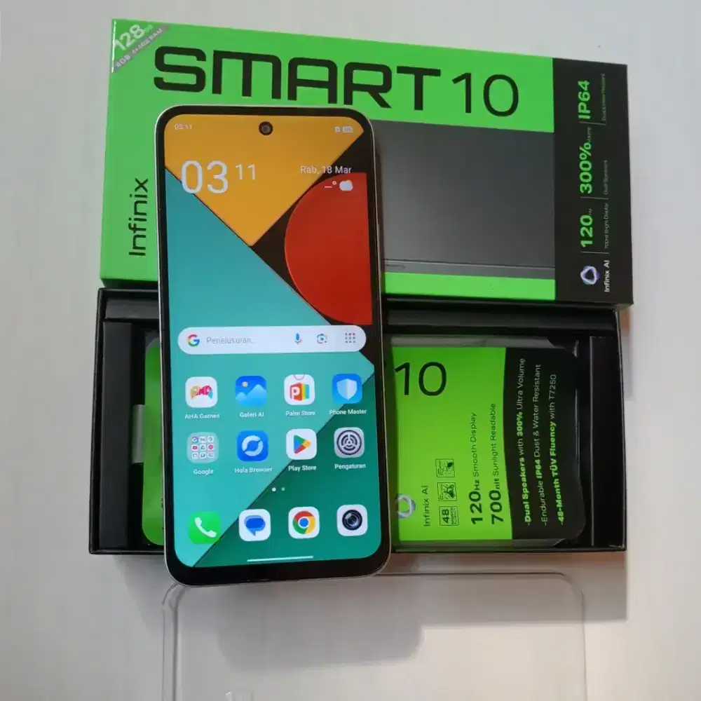iNFiNiX SMART 10 [⁴+⁴(8GB)/128GB] lengkap Garansi