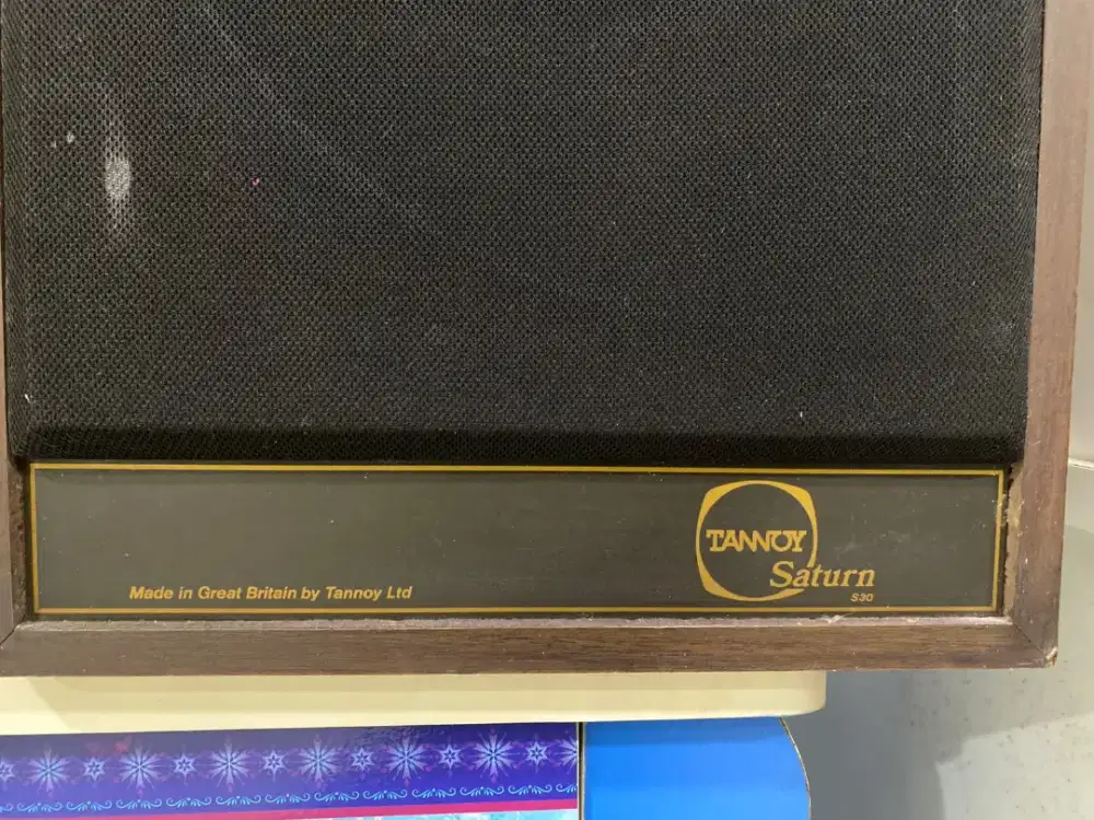 Speaker UK Britain By TANNOY SATURN S30 3pc Asli Kayu Jati berat BAGUS