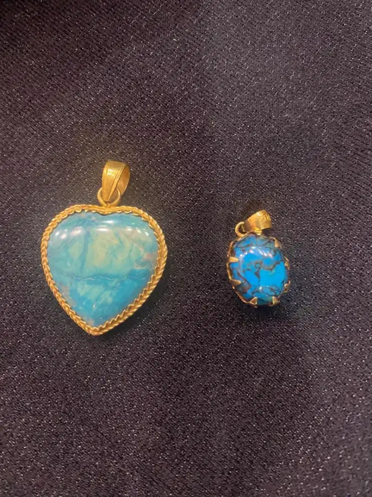 Bandul Batu pirus ring EMAS 23K 95%