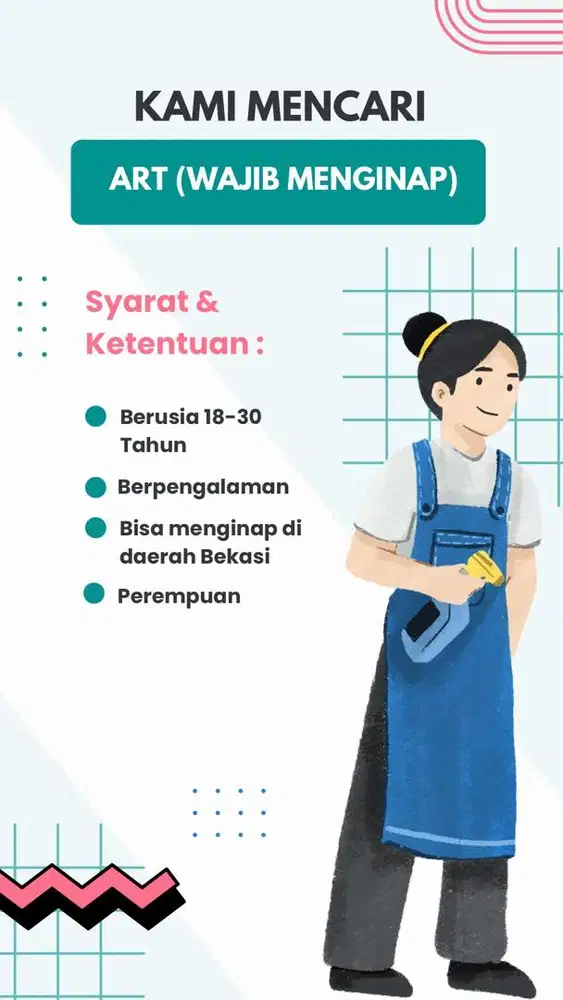 Asisten Rumah Tangga (ART) - Dibutuhkan segera!