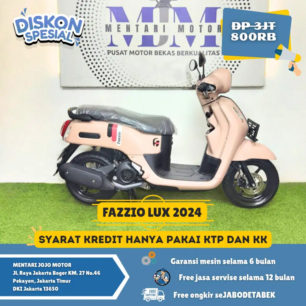 FAZIO LUX 2024 GAS DP 800RIBU! MENTARI JOJO MOTOR