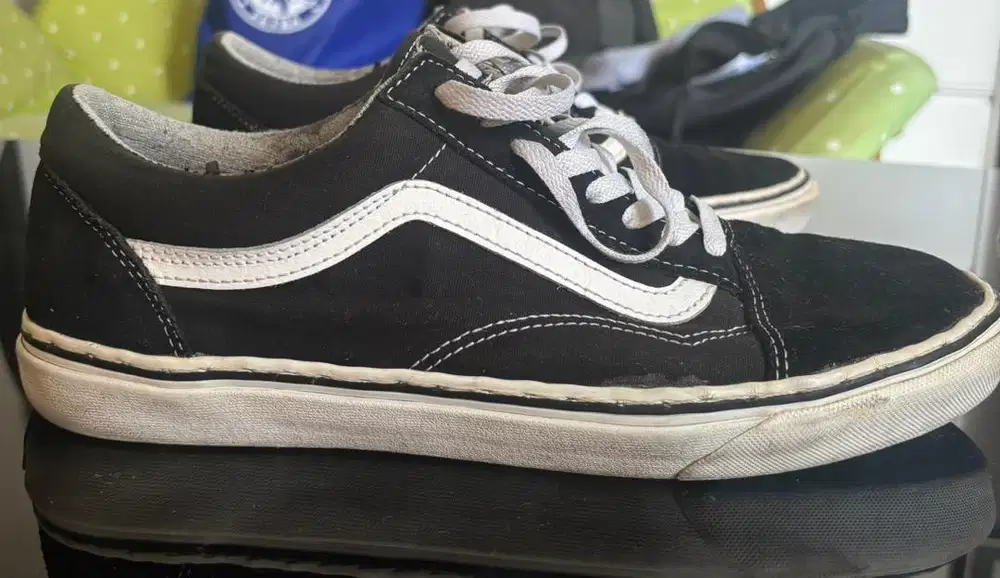 vans oldskool black white 46