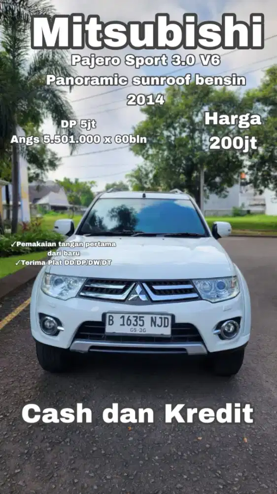 Dp 5jt !!! Pajero Sunroof panoramic Bensin tahun 2014