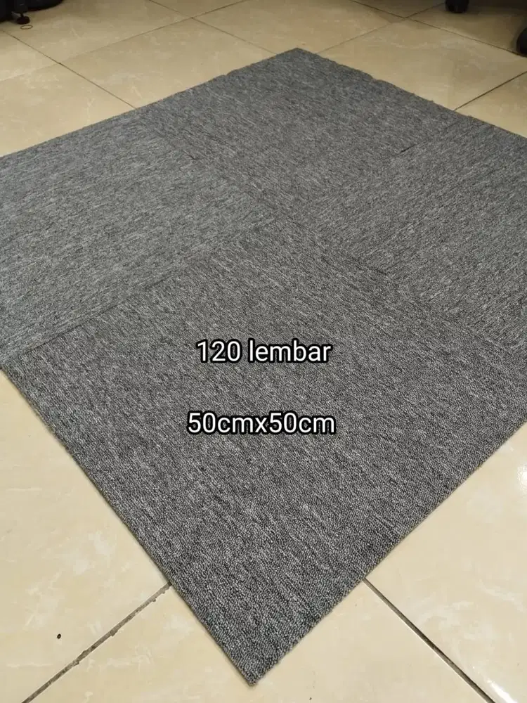 Karpet Tile Abu Abu Polos