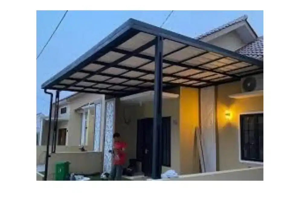 Kanopi baja ringan atap alderon, spandek dan polos